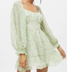 Green Printed Dress  Kiss The Sky LARGE